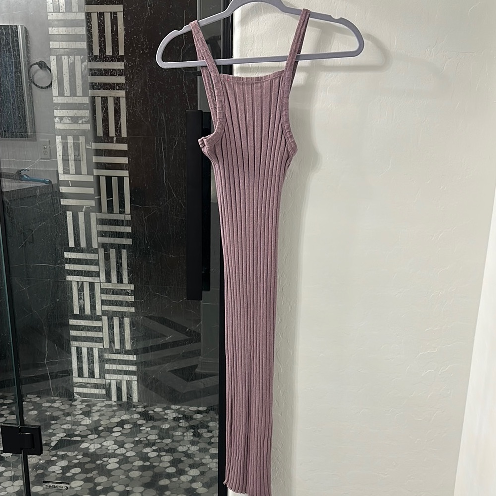 Zara ribbed knit bodycon maxi dress
